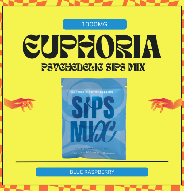 euphoria blue raspberry 1000mg sips mix