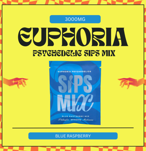 euphoria blue raspberry 3000mg sips mix